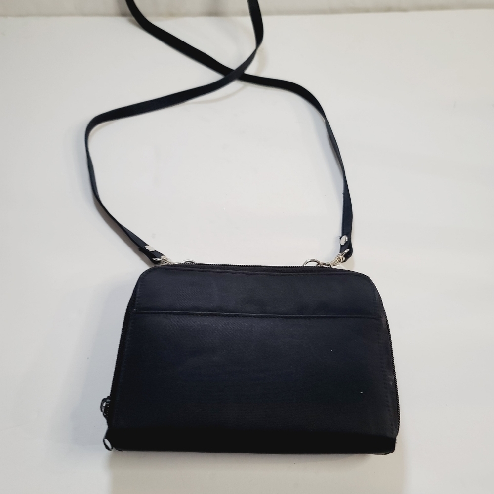 Vintage 90s Y2K Neiman Marcus Black Planner Organizer  Cross Body Purse
